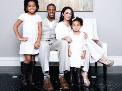 Antonio Daniels with his family